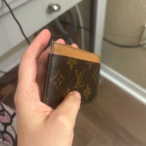 Brown and Tan leather card Wallet